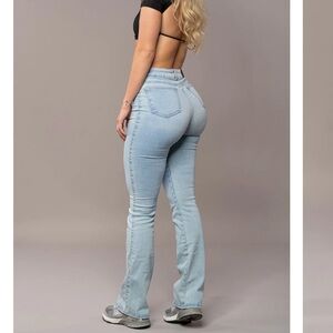 Fit jeans flared vintage blue